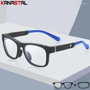 Güneş Gözlüğü Erkekler CR39 Lensler Hava Havalandırma Gözlükleri Okuma Reçete Optik Miyopi Presbyopic Eyewear Mavi Işık Engelleme TR90 Gözlük Çerçevesi