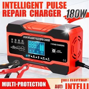 Fordon Tillbehör Fordon Tillbehör Bil Batteriladdare 12V 10A 24V 5A Fly Matic Smart Fast Charging för AGM Gel Wet Lead Acid DHS4Q