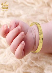 Bangle ANIID Baby Bracelet Personalize Born Girls Cuff Bangles Custom Name Infant Smooth Copper No Fade Boys Jewelry High Quality9952529