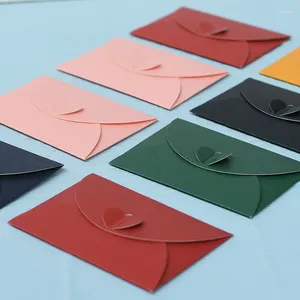 Envoltório de presente 50 pçs / lote mini envelopes coloridos de alta qualidade 250g envelope de papel perolado para convites de casamento embalagem de pequenas empresas