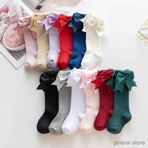 Kids Socks 2023 Kids Socks Toddlers Girls Big Bow Knee High Long Soft Cotton Lace Newborn Girls Floor Socks Autumn Winter Spanish Socks