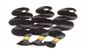 Grad 5A Virgin Body Wave Hair 3PCSlot 12 28quot No Weft Human Hair Bulk för flätning obearbetade hårprodukter5832143