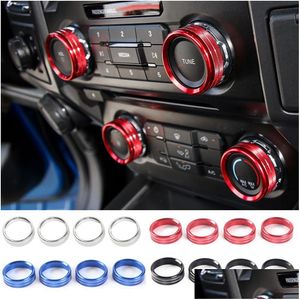 Outros acessórios interiores Ar condicionado O Som Switch Anel decorativo para Ford F150 Xlt 16Add 4pcs Drop Delivery Automóveis Motor Dhlho