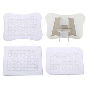 Atacado sublimação espaços em branco quebra-cabeças com suporte moldura para diy personalizado branco papelão transferência de calor em branco quebra-cabeça a4 tamanho zz