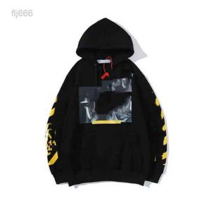 Mens Hoodies Sweatshirts Off Style Fashion Sweater Painted Arrow Crow Stripe Hoodie and Womens T-shirts Offs White Black Ag Y46A