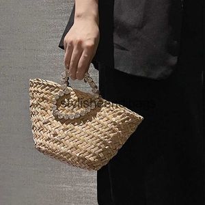 Totes Fashion Lover Hearts Diamonds Handle Rattan Basket Bag Wicker Woven Women Handbags Casual Summer Beach Small Straw PursesH24217