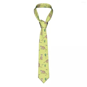 Bow Ties Cute Meerkats Pattern Desert Tie For Men Women Necktie Clothing Accessories