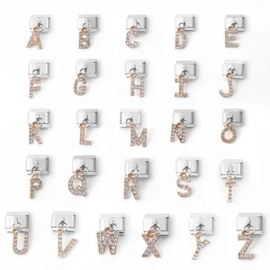 Link Bracelets Retro Personalized Module Bracelet A-Z 26 Letters Charm Italian Links Fit 9mm Stainless Steel Jewelry DIY Making