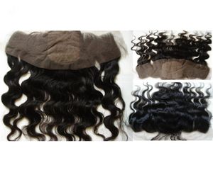 Brazilian Body Wave Silk Base Lace Frontal Closure 13x4 Bleached Knots Cheap Virgin Hair Silk Top Full Lace Frontal Pieces9204119