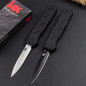 New BM 14850 AUTO Tactical Knife D2 Black/Stone Wash Blade CNC Aviation Aluminum Handle Outdoor Camping Hiking EDC Pocket Knives with Retail Box