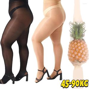 Calzini da donna Calze ultra elastiche all'ananas Antigraffio Leggings sexy Fondo Body Shaper Collant 3D Stock Legging Invisibile stretto