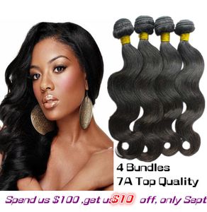 selling 9A Top Grade peruvian Body Wave virgin Hair Weave 4 pieces Unprocessed brazilian indian Hair Bundles weft8211413