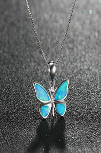 Wild Life Animals Jewelry Fire Opal Butterfly Pendant In 925 Sterling Silver Womens Necklace For Gift4846277