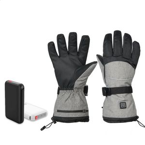 Elektrisch beheizte Handschuhe, wasserdichte Winterhandschuhe, warme und bequeme Skihandschuhe mit 3 Heizstufen für Outdoor-Sportarten 240127