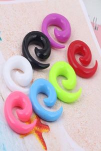 SPRIAL TUNNEL BODY SMYCKEL HOLD 100st Storlek Mix Color Piercing Sprial Ear Plug Ear Expander3577858