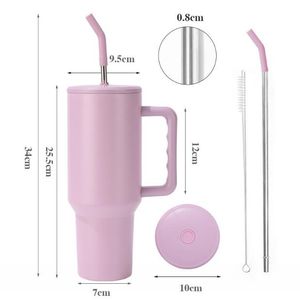 High quality Mugs Stock With 40oz Mug Tumbler With Handle Insulated Tumblers Lids Straw Stainless Steel Coffee Termos Cup