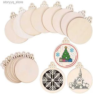 Etiketter Taggar 10st trä Trä ren bauble hänge jul trä ornament diy hantverk xmas träd hängande dekoration heminredning noel 2022 Q240217