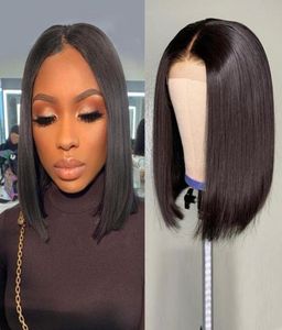 Short Human Hair Wigs Straight 4X4 Lace Frontal Wig Bob Lace Front Wigs Brazilian Lace Front Human27443718620924