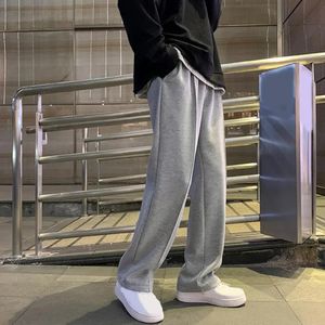 Drawstring Sweetpants Mens Moda Günlük GENEL BİLGİ PANTALARI MENS SOKAK Gevşek Düz Pantolonlar Erkekler Yavaş Koşucu Track Pants S-2XL 240217