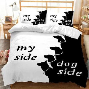 Bedding sets Couple/Lover White Black Luxury Bed Linen 2 People Double Bed Adult Single King Quilt Duvet Cover Queen Comforter Bedding Sets