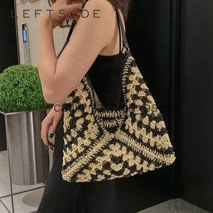 Shoulder Bags Summer Women Weave straw Tote Bag 2023 New In Travel Big Beach Handmade Lady High-capacity HandbagH24217