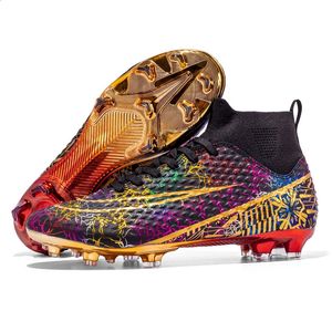 Especial Edition Gold Sole Soccer Shoes Men fgag antislip Football Boots Kids Professional Field Sneakers Cleats 240130