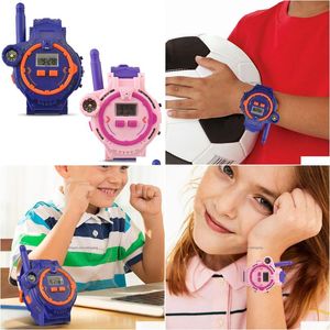 Toy Walkie Talkies Kids Talkie Watch Style Walkie Talki ładowne dwukierunkowe zabawki na zewnątrz 230307 DROP PROVITY Prezenty Electronic Dhbum