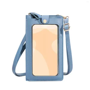 Sacos de noite Mulheres Presente Zipper Fechamento PU Couro Celular Bolsa Bolsa de Ombro Impermeável Crossbody Multi Bolsos Leve