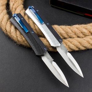 MTH2437 AUTO Tactical Knife D2 Satin Double Edge Blade CNC Zn-al Alloy Handle Outdoor Camping Hiking Survival Knives with Nylon Bag