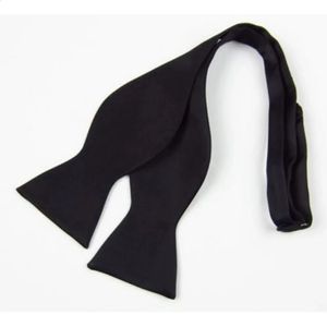 Mens Silk Satin Plain Solid Black Bow Tie Formal Wedding Bowtie Necktie Ties Gentle Italian Color Fashion 240122