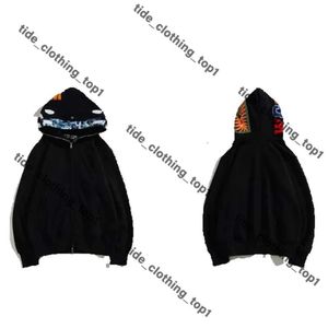 Tasarımcı Hoodies Erkekler Hoodie Set Kadınlar Tam Zip Up Shark Işınlı Apely Hoodie Çift Klasik Kamuflaj Kapşonlu Ceketler Çift Uzun Kollu Pamuklu Ceket CP 91