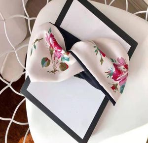 Designer Silk Cross Knotted Women Headbands rose Girls Flowers Hair bands Scarf Hairs Accessories Gifts Headwraps1069681