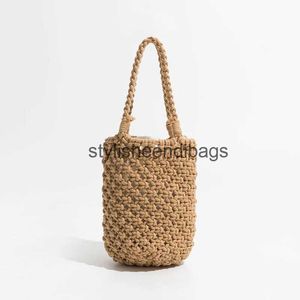 Shoulder Bags Casual Hollow Rope Woven Women Handbags Handmade Fishnet Summer Beach Small Tote Bag Bali Female Shopper Purse2023H24217