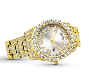Brand Watch Fashion Full Diamond Hip Hop Diamond Water Ghost Sunday Calendar Men's Watch