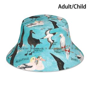 Berets Albatross And Booby Mask Bucket Hat Sun Cap Tropicbird Seabird Kure Atoll Hawaii Nature Papahanaumokuakea