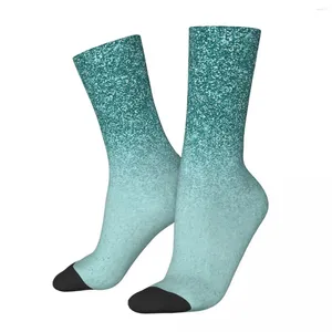 Мужские носки Happy, забавные, бирюзовые, блестящие, винтажные, в стиле Харадзюку, с дизайном, в стиле арт, уличный стиль, новинка, повседневные носки для экипажа, сумасшедшие, подарок