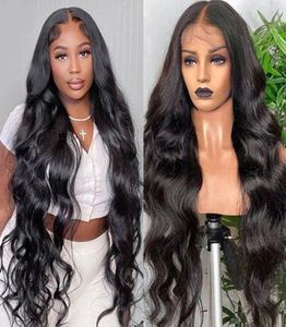 Front Frontal 180 Remy Lace Human For Black Women Body Wave Wig4695858