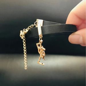 Designer Y Collana girocollo in metallo in pelle nera, bracciale girocollo, confezione regalo a doppio scopo con stile gotico per gioielli girocolli ragazza e madre