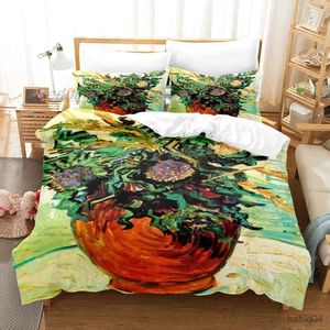 Bedding sets Van Gogh Bedding Set Single Full Queen King Size Bed Set with case Aldult Kid Bedroom Duvetcover Sets 3D Retro ic