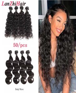 Необработанные бразильские человеческие волосы с волнистой волной, 456 пучков, цельные дешевые перуанские, индийские, малазийские пучки волос с объемной волной, плетение 55659688