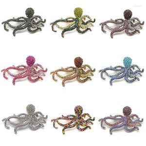 Brosches 2024 Big Octopus 10 Color Sea Creature Squid Aristocratic Custom Clothing Brooch Accessories For Women smycken