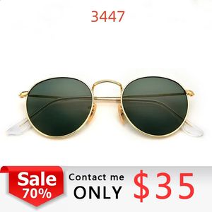2023 small round sunglasses mens lovers fashion European and American 3447 glass 3548 glasses 240131