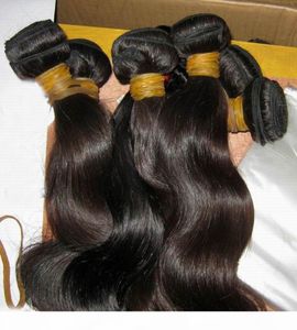 Sexy menina natural brilhante cru cambojano virgem onda do corpo cabelo 3 pacotes 300g nenhum processo químico 8a mundo encantador lady2266778