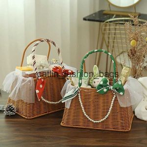 Totes Wedding Supplies Tote Bags Rattan Baskets Birthday Holiday Gift Boxes Valentines Day GiftsH24217