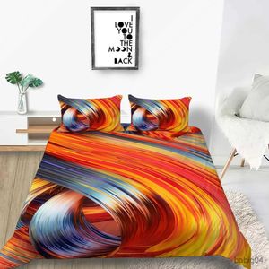 Set di biancheria da letto Set di biancheria da letto Tie Dye King Queen Size Copripiumino colorato Splash Ink Art Style per adolescenti Adulti con custodia Copripiumino morbido