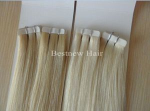 SUPER QUALITY Tape In Hair Extensions Indian Remy PU Hair Extension 60 613 100g 40pcs 16quot 18quot 20quot 22quot 24quo9998772