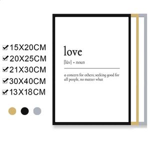 Blacksilvergold Metal Po Frame Modern bild för A4 Poster Canvas Holde Home Decor Gift 240122