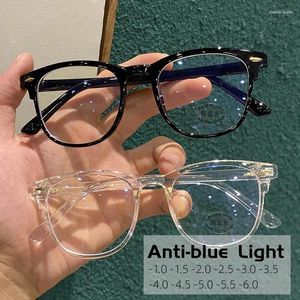 Sunglasses Anti-blue Light Myopia Glasses Women Oversized Ultralight Eyewear Protective Computer Nearsight Eye Diopter 0 To -6.0