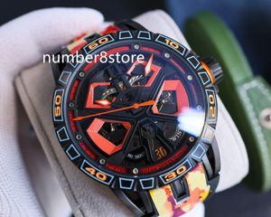 Excalibur Spider Engines Herrenuhr DBEX1107 Blaue Übergröße Luxusuhren Automatikwerk Saphirglas Super Car Designer-Armbanduhr