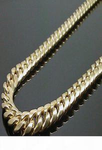 Prawdziwy 10K żółty złoto Miami Cuban Link łańcuch 8 mm 24 cale 0128105472